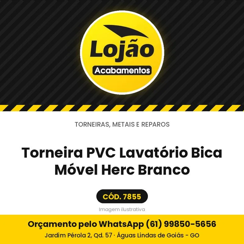 Torneira PVC Lavatório Bica Móvel Herc Branco