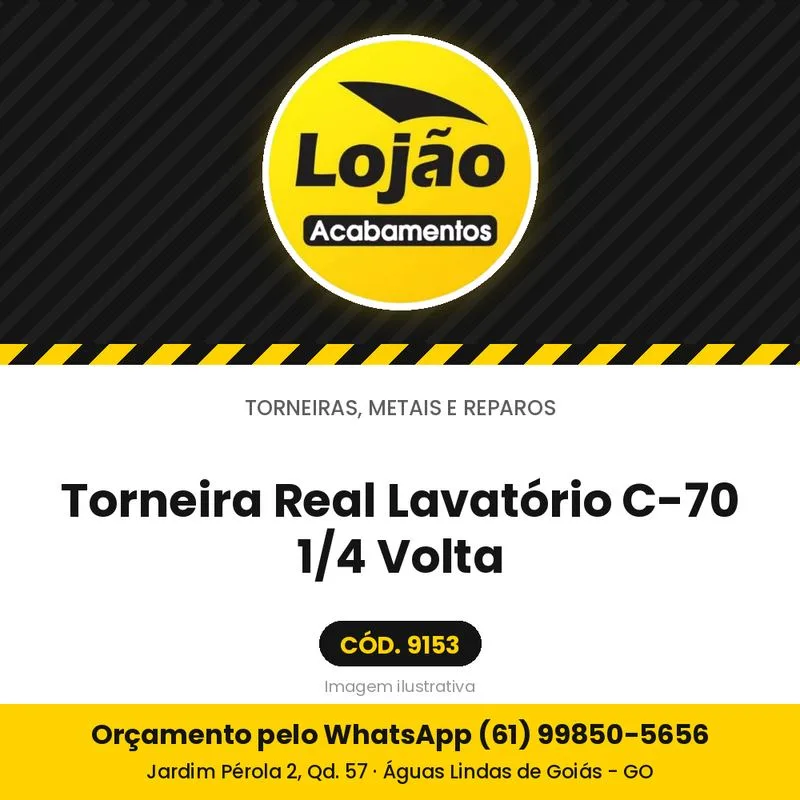 Torneira Real Lavatório C-70 1/4 Volta
