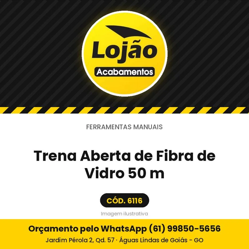Trena Aberta de Fibra de Vidro 50 m