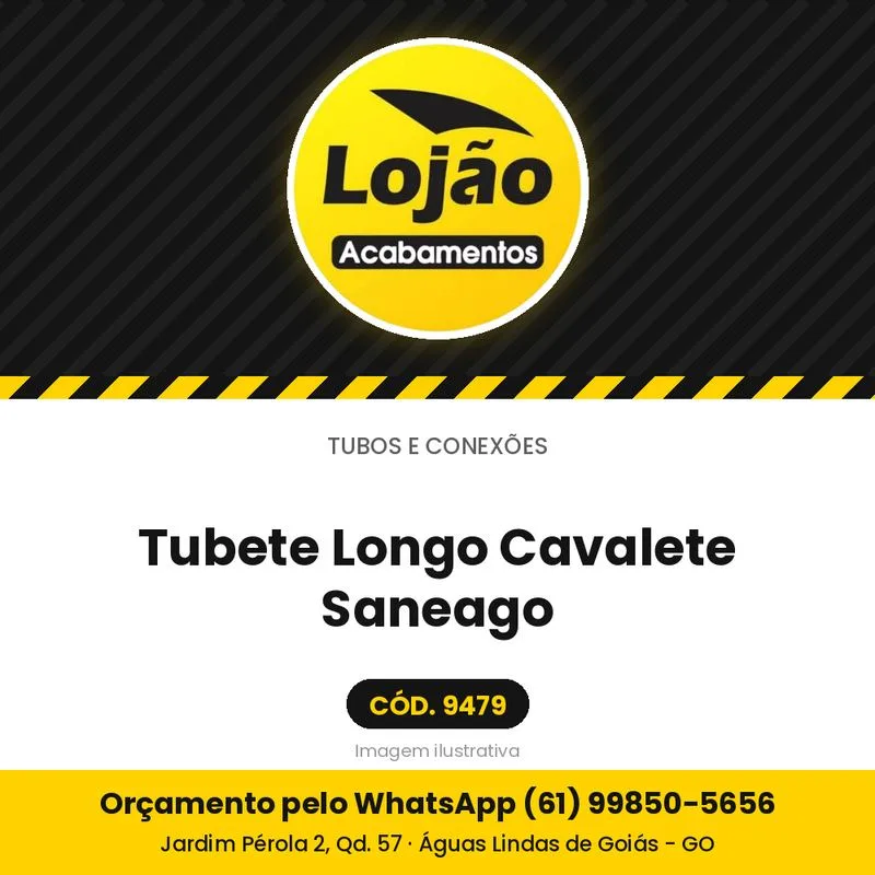 Tubete Longo Cavalete Saneago