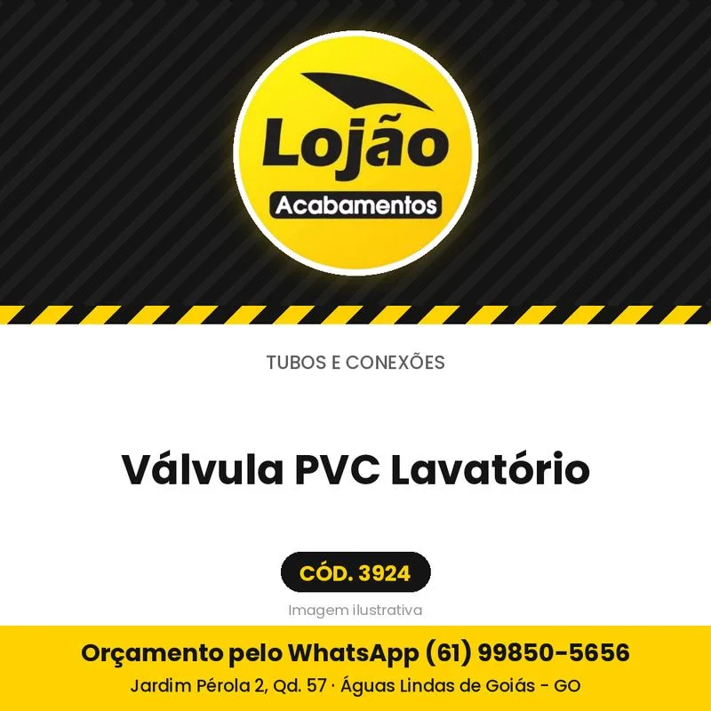 Válvula PVC Lavatório