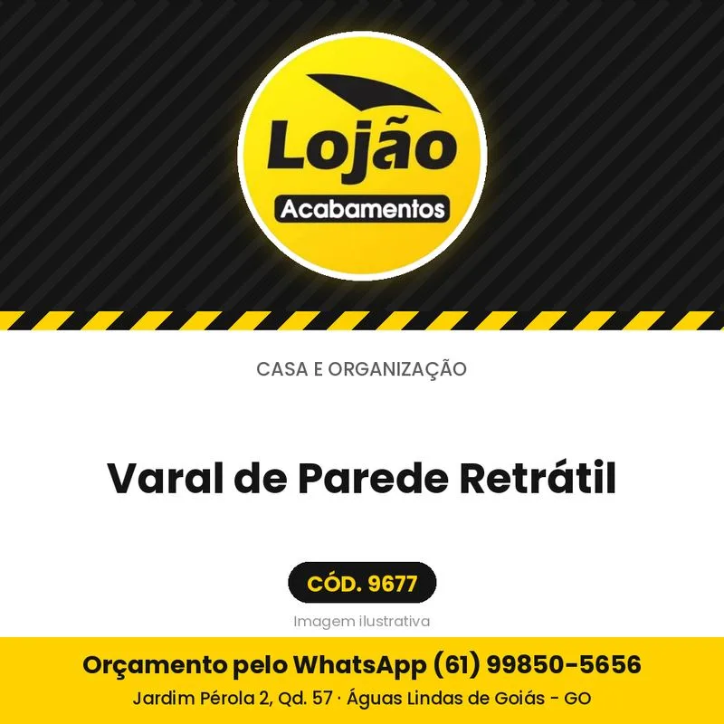 Varal de Parede Retrátil