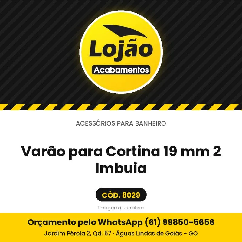 Varão para Cortina 19 mm 2 Imbuia