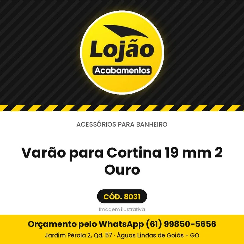 Varão para Cortina 19 mm 2 Ouro