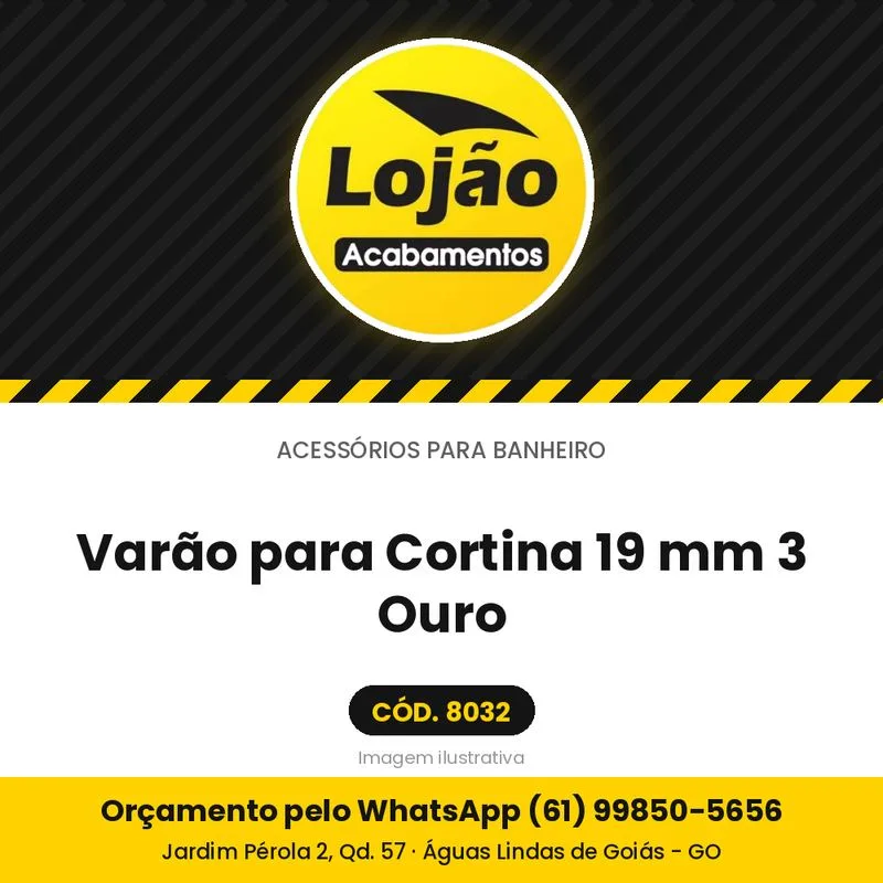 Varão para Cortina 19 mm 3 Ouro