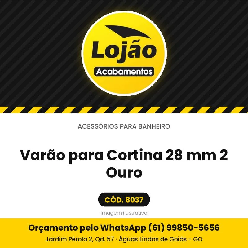 Varão para Cortina 28 mm 2 Ouro