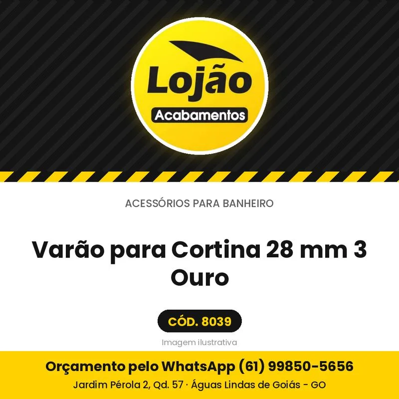 Varão para Cortina 28 mm 3 Ouro
