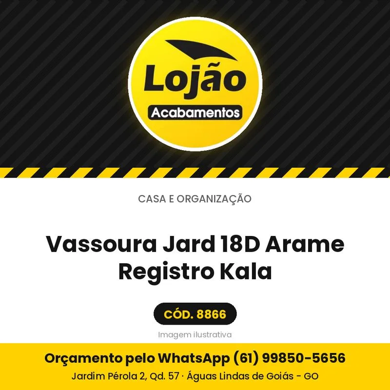 Vassoura Jard 18D Arame Registro Kala