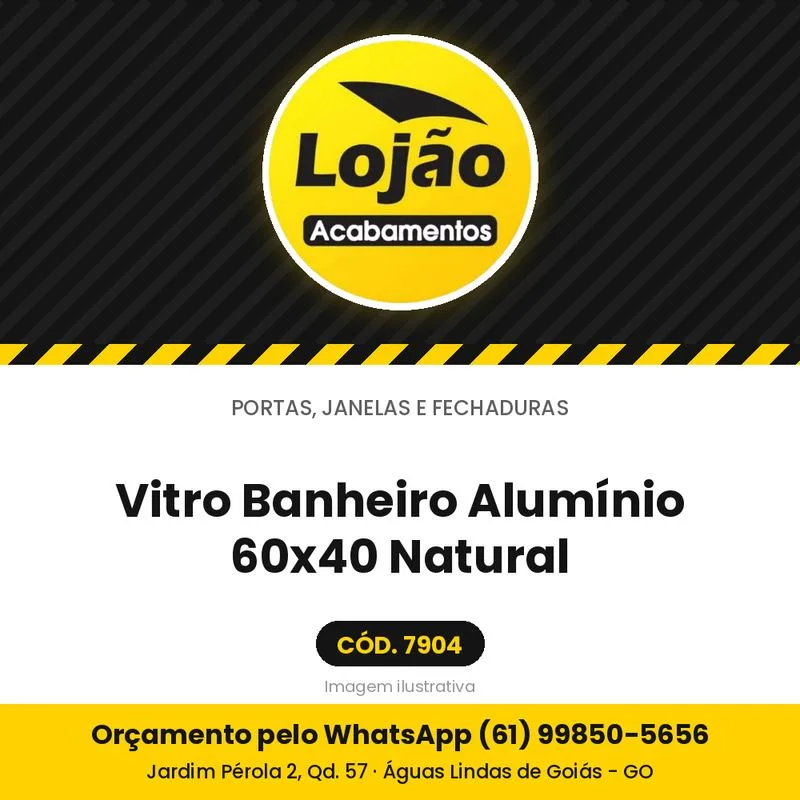 Vitro Banheiro Alumínio 60x40 Natural